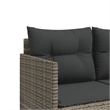 vidaXL PE Rattan Extra Long Sun Lounger w/ Covers in Gray