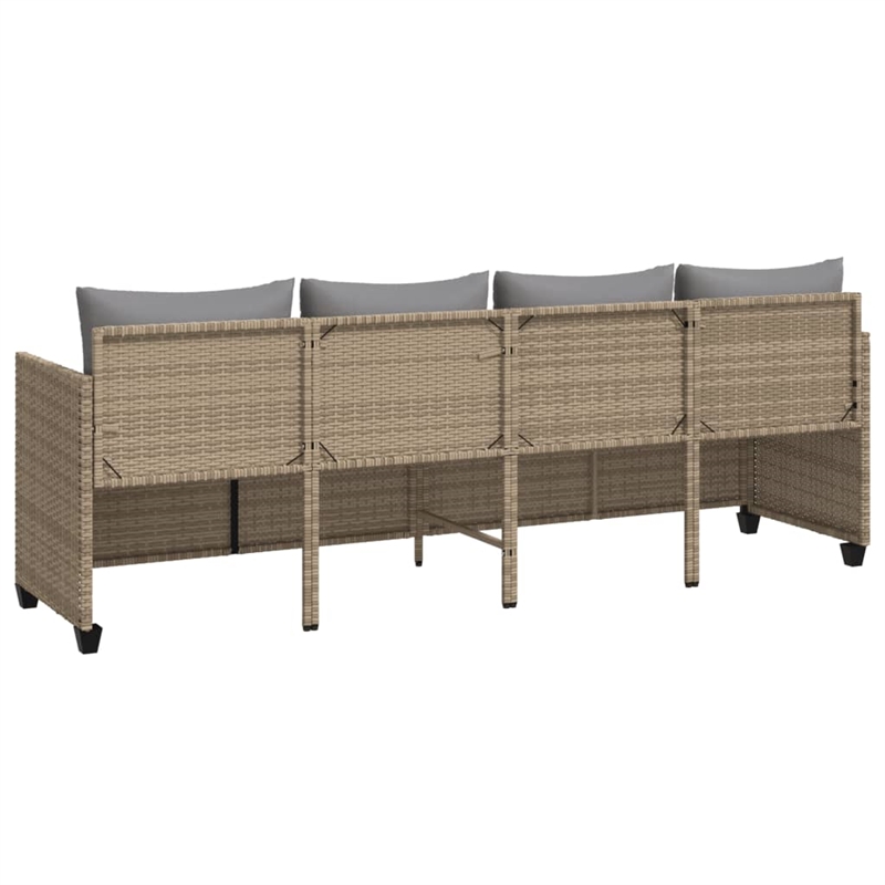 vidaXL Sun Lounger in Beige