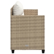 vidaXL PE Rattan UV-Resistant Single Sun Lounger in Beige