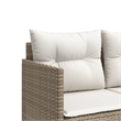 vidaXL PE Rattan UV-Resistant Single Sun Lounger in Beige