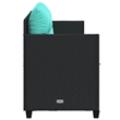 vidaXL PE Rattan 80.3x21.7x27.4in Sun Lounger in Black