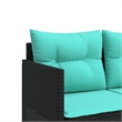 vidaXL PE Rattan 80.3x21.7x27.4in Sun Lounger in Black