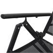 vidaXL Aluminum Large Foldable Sun Lounger in Black