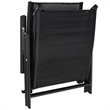 vidaXL Aluminum Large Foldable Sun Lounger in Black