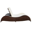 vidaXL Sun Lounger in Brown and Cream White