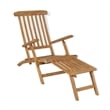 vidaXL Teak Rectangular Foldable Deck Chair in Brown