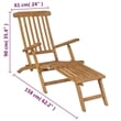 vidaXL Teak Rectangular Foldable Deck Chair in Brown
