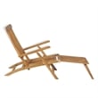 vidaXL Teak Rectangular Foldable Deck Chair in Brown