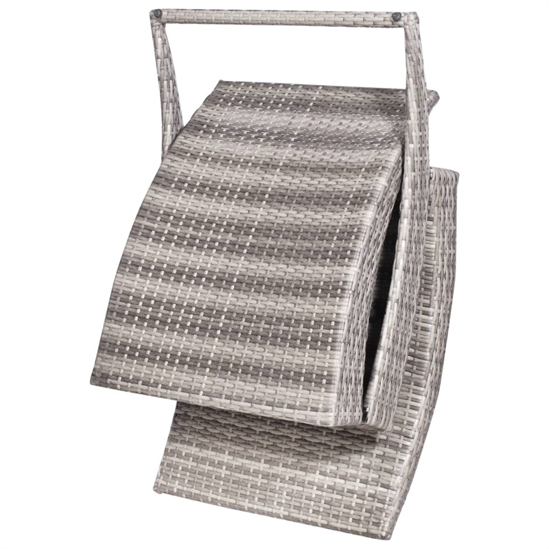vidaXL Standard Sun Lounger in Gray & Dark Gray