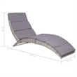 vidaXL Standard Sun Lounger in Gray & Dark Gray