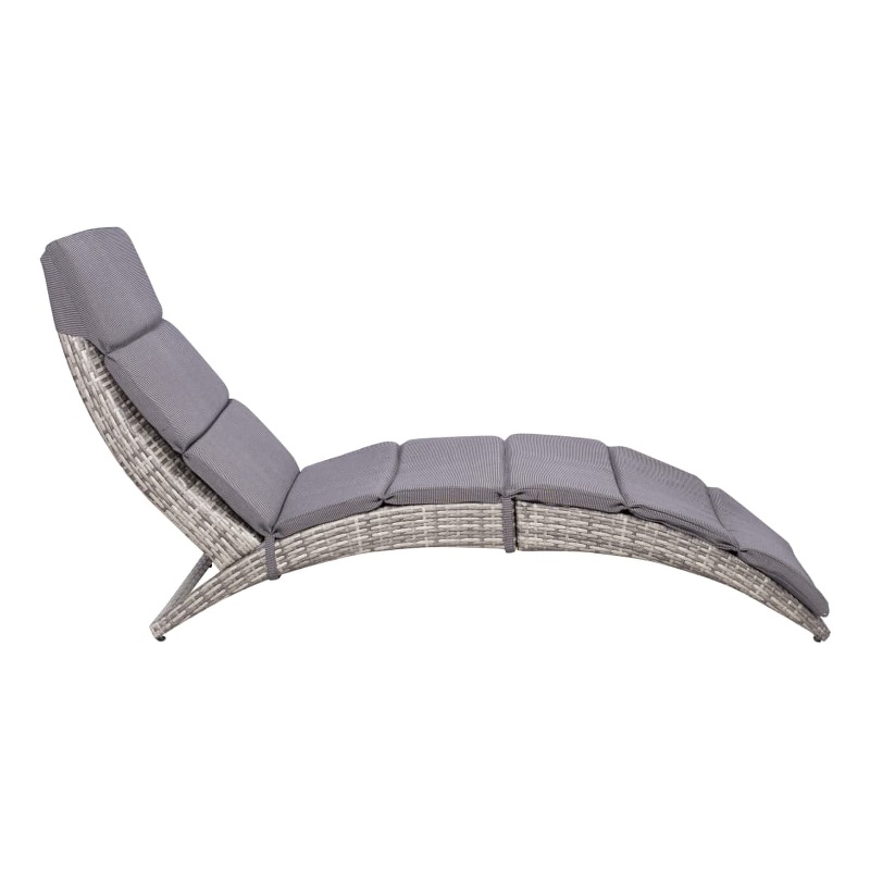 vidaXL Standard Sun Lounger in Gray & Dark Gray