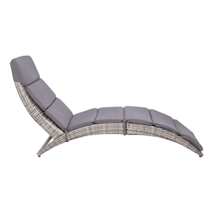 vidaXL Standard Sun Lounger in Gray & Dark Gray