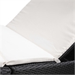vidaXL Standard Sunlounger in Black & Cream White