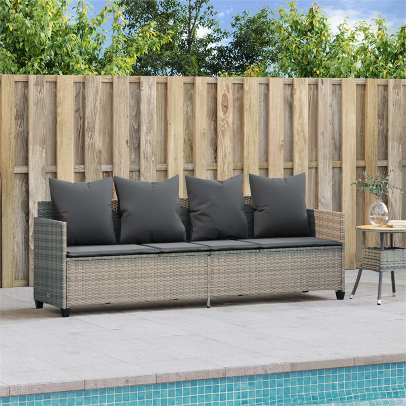 vidaXL Sun Lounger in Light Gray
