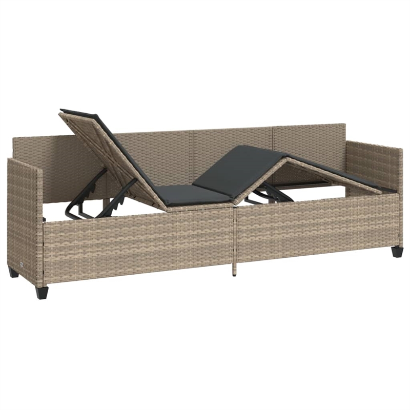 vidaXL Sun Lounger in Light Gray