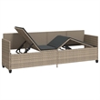 vidaXL Sun Lounger in Light Gray