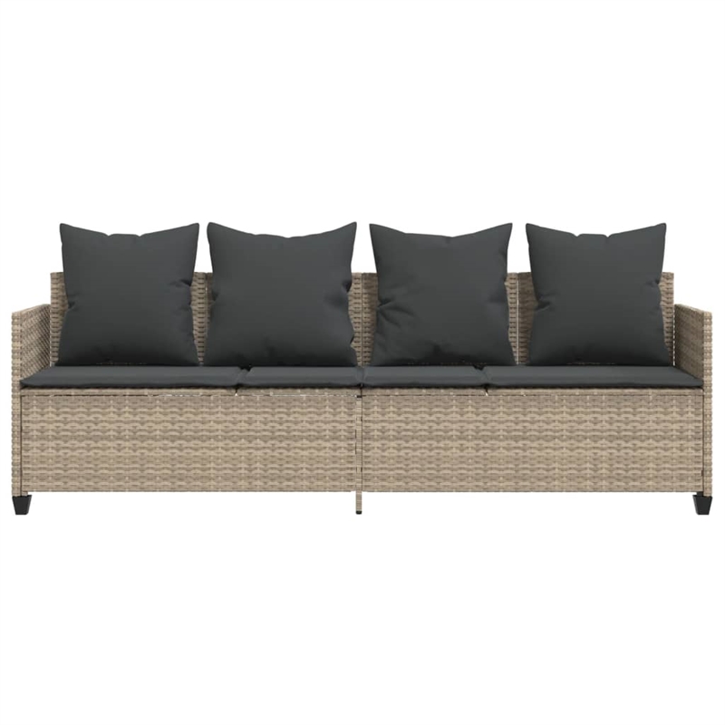 vidaXL Sun Lounger in Light Gray