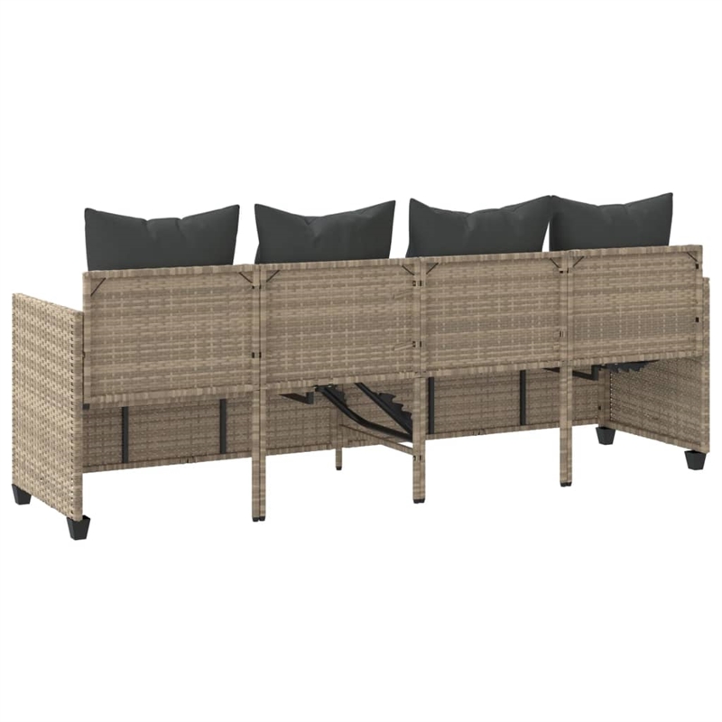 vidaXL Sun Lounger in Light Gray