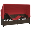 vidaXL Sun Lounger in Brown and Red