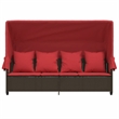 vidaXL Sun Lounger in Brown and Red