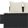 vidaXL Double Sun Lounger in Black and Cream