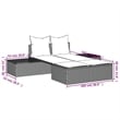 vidaXL PE Rattan Steel Double Sun Lounger in Gray
