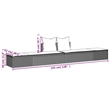 vidaXL PE Rattan Steel Double Sun Lounger in Gray