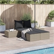 vidaXL Double Sun Lounger in Light Gray and Dark Gray