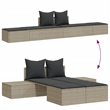 vidaXL Double Sun Lounger in Light Gray and Dark Gray