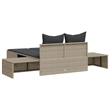 vidaXL Double Sun Lounger in Light Gray and Dark Gray