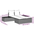 vidaXL Double Sun Lounger in Light Gray and Dark Gray