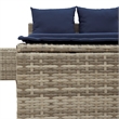 vidaXL Double Sun Lounger in Gray and Navy Blue