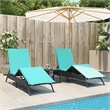vidaXL Sun Lounger in Black and Blue