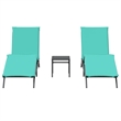 vidaXL Sun Lounger in Black and Blue