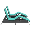 vidaXL Sun Lounger in Black and Blue