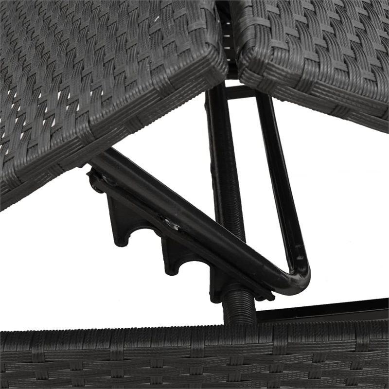 vidaXL Sun Lounger in Black and Blue