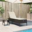 vidaXL PE Rattan Large Sun Lounger  in Brown (Set of 2)