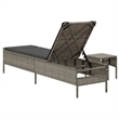 vidaXL PE Rattan Large Sun Lounger Set (2 pcs) w/ Armrests in Gray