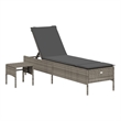 vidaXL PE Rattan Large Sun Lounger Set (2 pcs) w/ Armrests in Gray