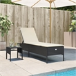 vidaXL PE Rattan Standard Sun Lounger Set (2 pcs) in Black