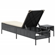 vidaXL PE Rattan Standard Sun Lounger Set (2 pcs) in Black