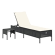 vidaXL PE Rattan Standard Sun Lounger Set (2 pcs) in Black