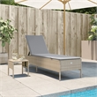 vidaXL PE Rattan One-Size Sun Lounger Set (2 pcs) in Beige