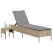 vidaXL PE Rattan One-Size Sun Lounger Set (2 pcs) in Beige