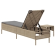vidaXL PE Rattan One-Size Sun Lounger Set (2 pcs) in Beige
