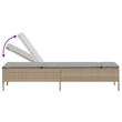vidaXL PE Rattan One-Size Sun Lounger Set (2 pcs) in Beige
