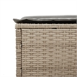 vidaXL PE Rattan One-Size Sun Lounger Set (2 pcs) in Beige