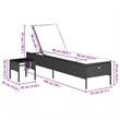 vidaXL Poly Rattan Large Sun Lounger Set (2 pcs) in Light Gray