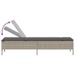 vidaXL Poly Rattan Large Sun Lounger Set (2 pcs) in Light Gray