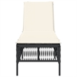 vidaXL Sun Lounger in Black and Cream White
